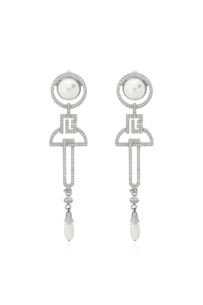 Moschino Brass clips with engraved logo | Women's Jewelery